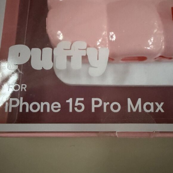 Artikl iPhone Pink Puffy Block Case For iPhone 15 Pro Max Comfortable Grip New - Picture 2 of 4